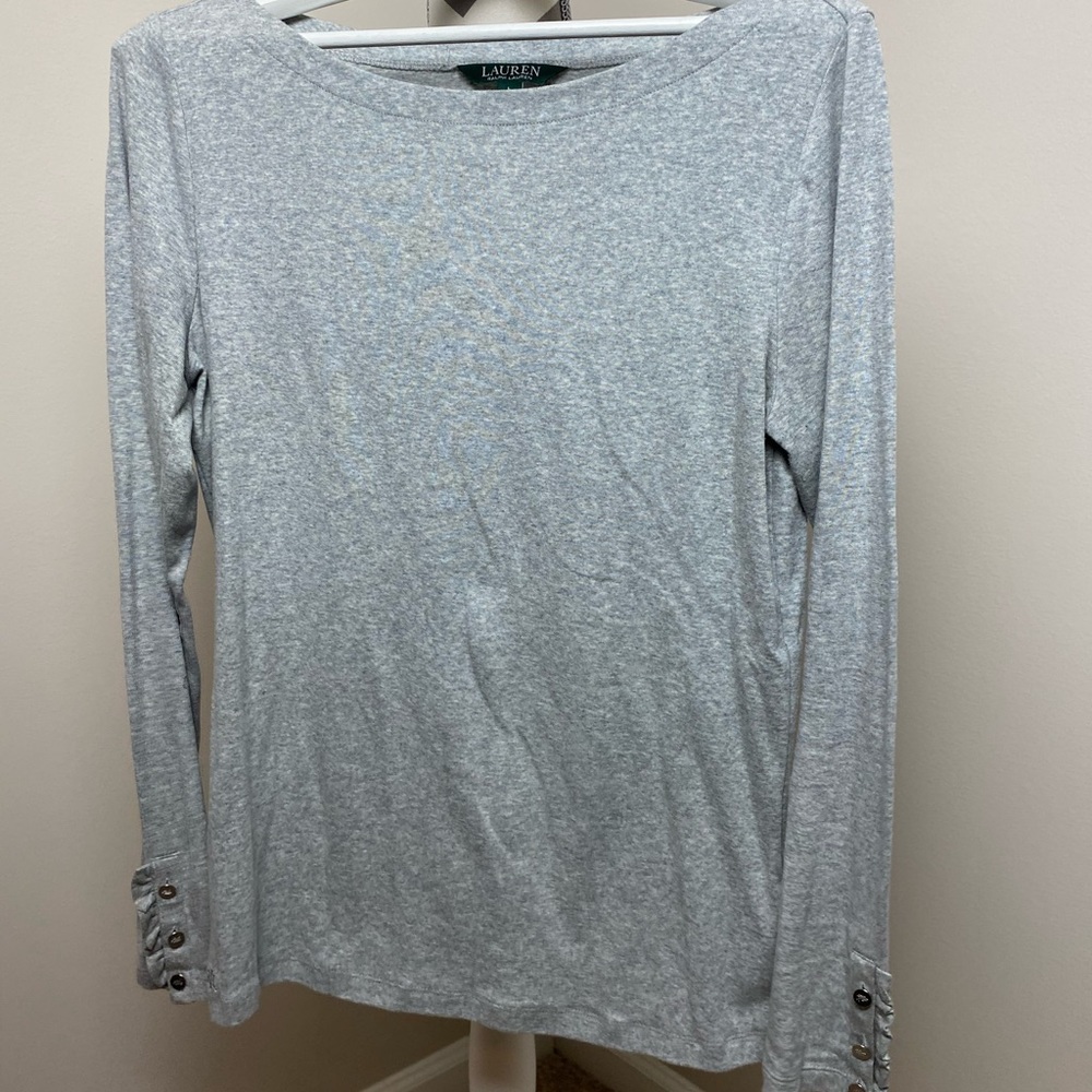 Ralph Lauren gray blouse